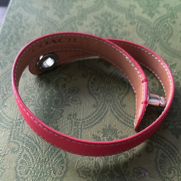 Coach Pink Leather Belt Accessory - Picture 2 of 3